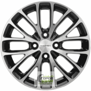 Khomen KHW 1506 6x15 4*100 ET50 DIA60.1 Black-FP Литой